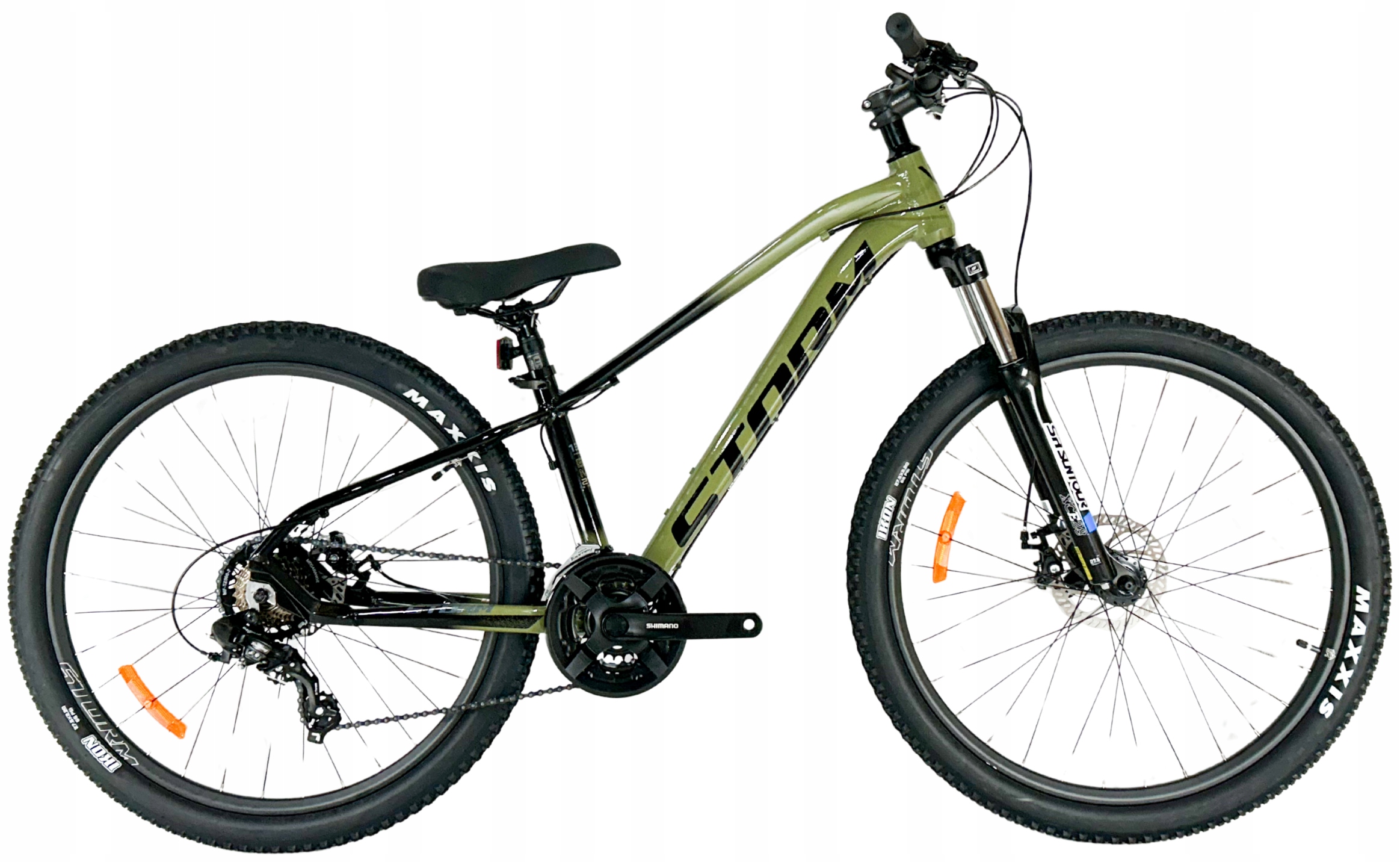 Rower Górski Mtb Storm Shark 1.0 2D rama 13,5 27,5 oliwka czarny mat 2026