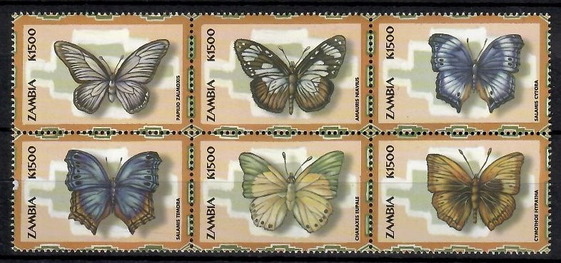 Zambia 2000 Mi 1121-1126 Czyste **