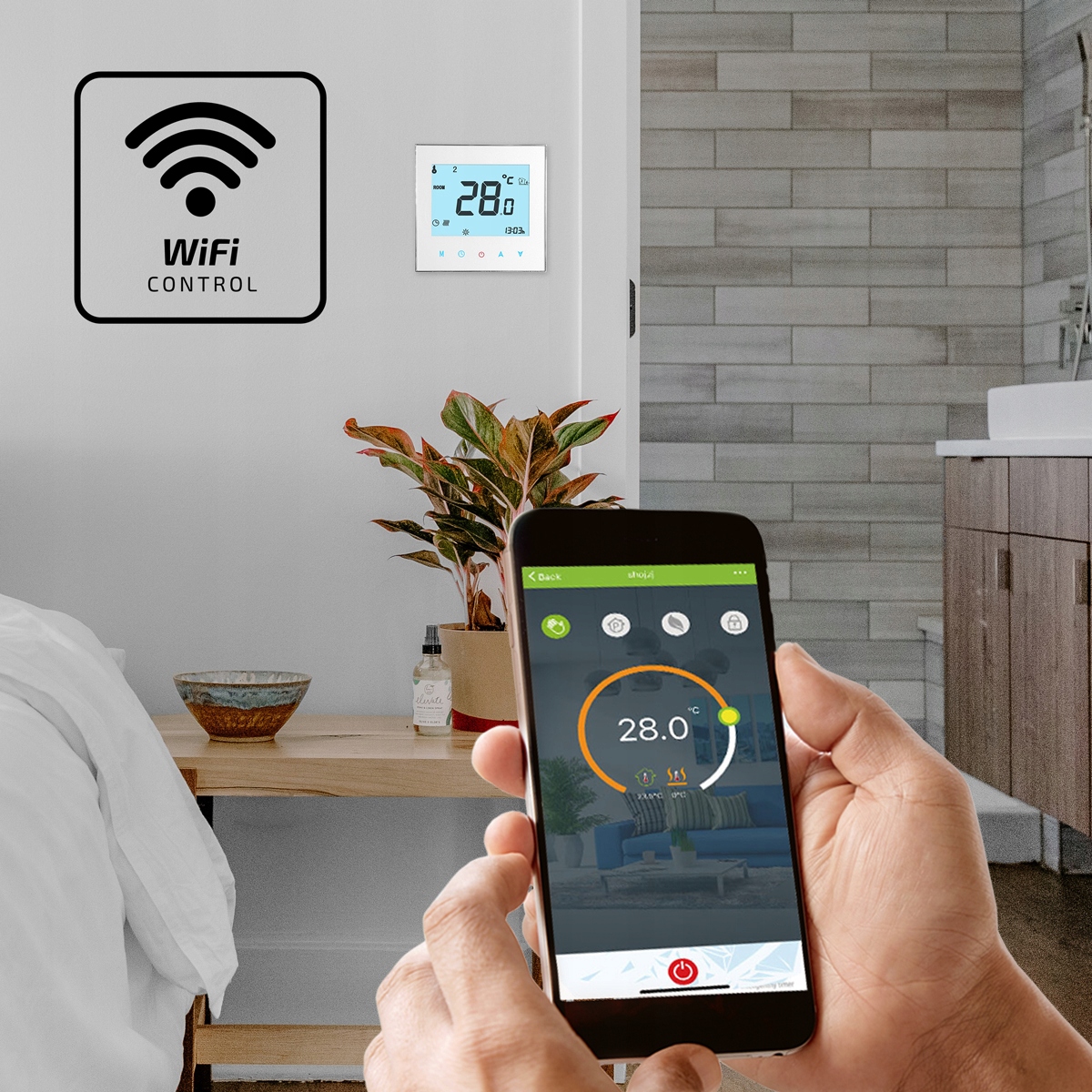 CRONOS FOLIA GRZEWCZA MATA NA PODCZERWIEŃ Z TERMOSTATEM WiFi 140W/m2 4m2 Typ Folia