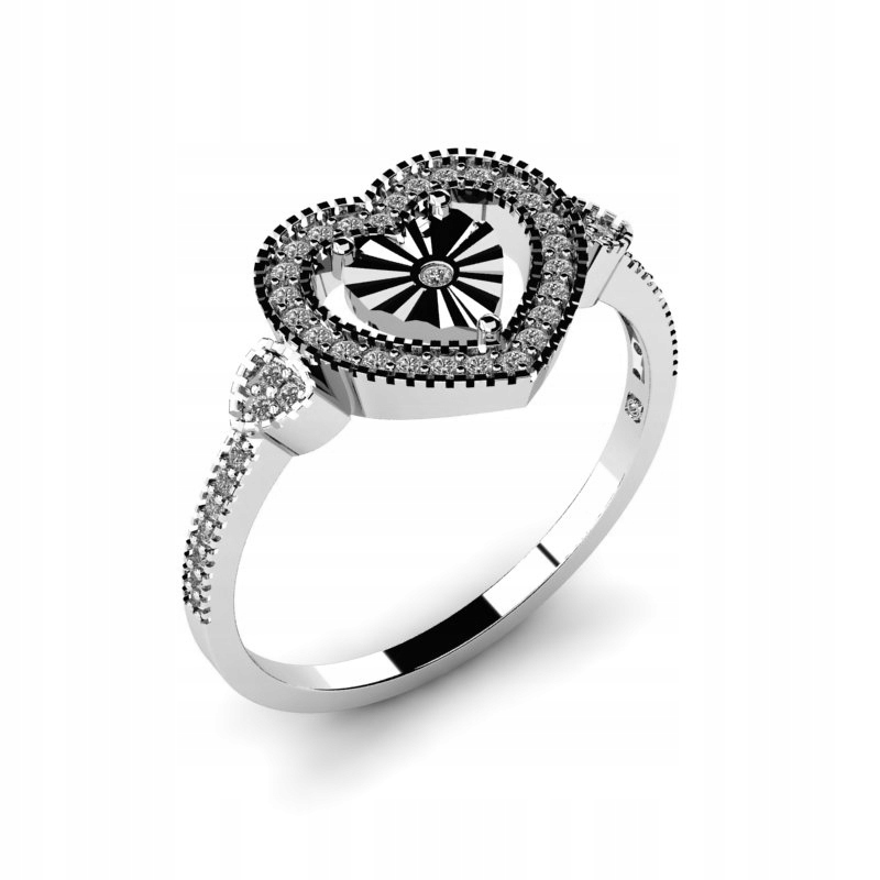 

Pierścionek Zaręczynowy Serce Z Brylantami