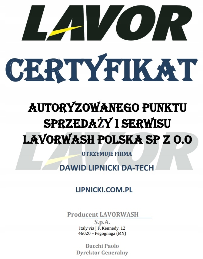 LAVOR RIO R MYJKA z podgrzewaniem wody + ROTACYJNA + PIANOWNICA Stan opakowania oryginalne