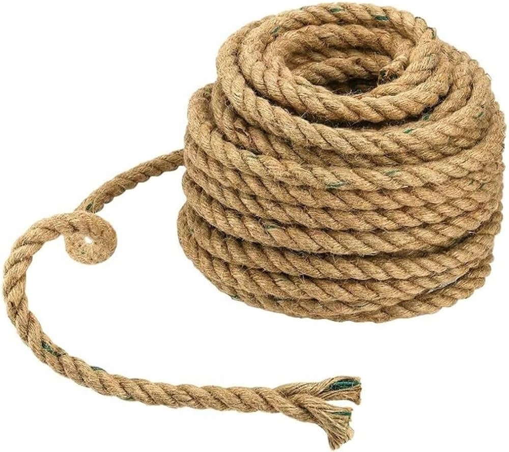 Jutové lano 40 mm 30 m. Silné pro speciální úkoly. Dům, zahrada, Diy!