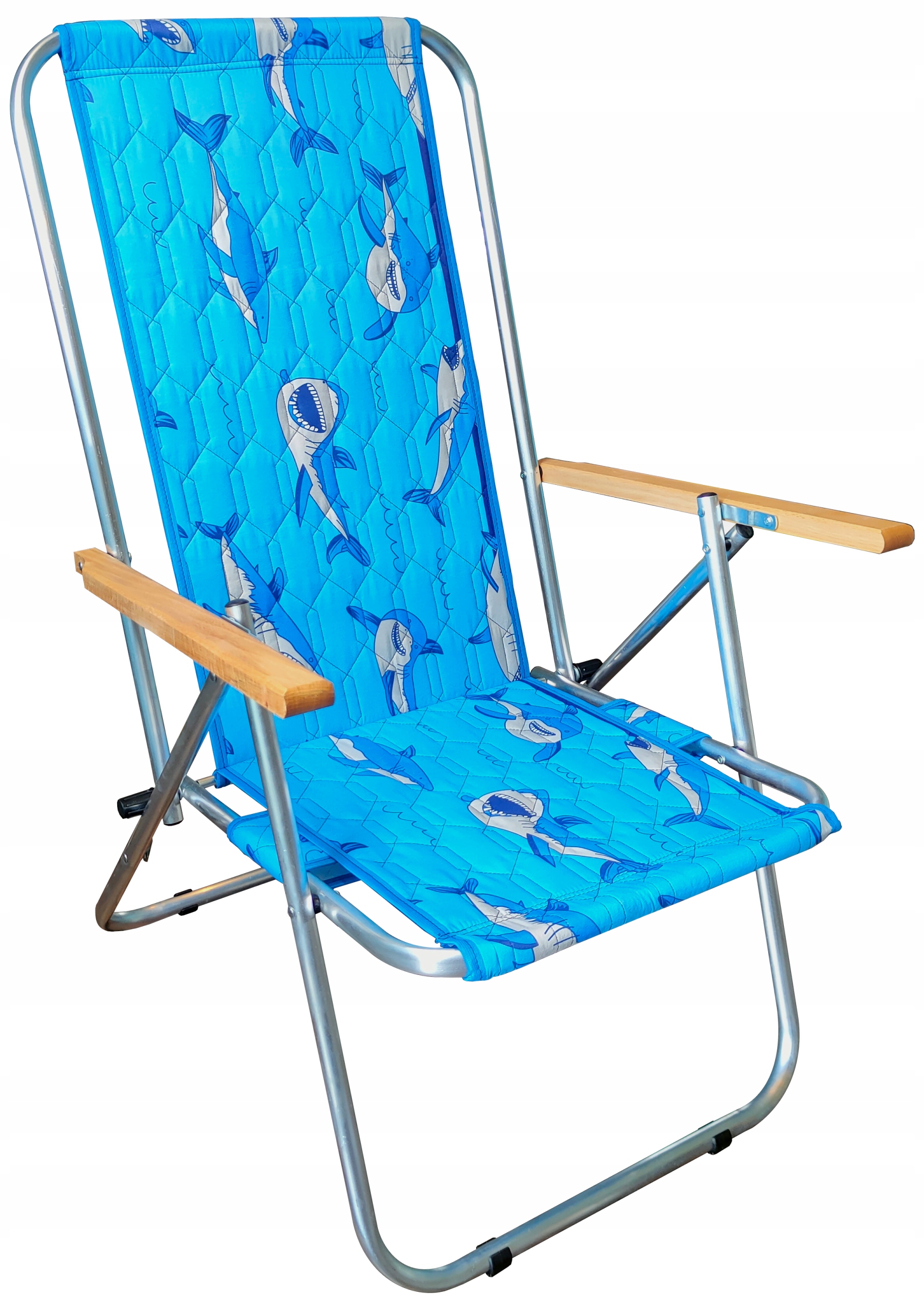 Leżak Plażowy Ogrodowy Składany Lekki Aluminium