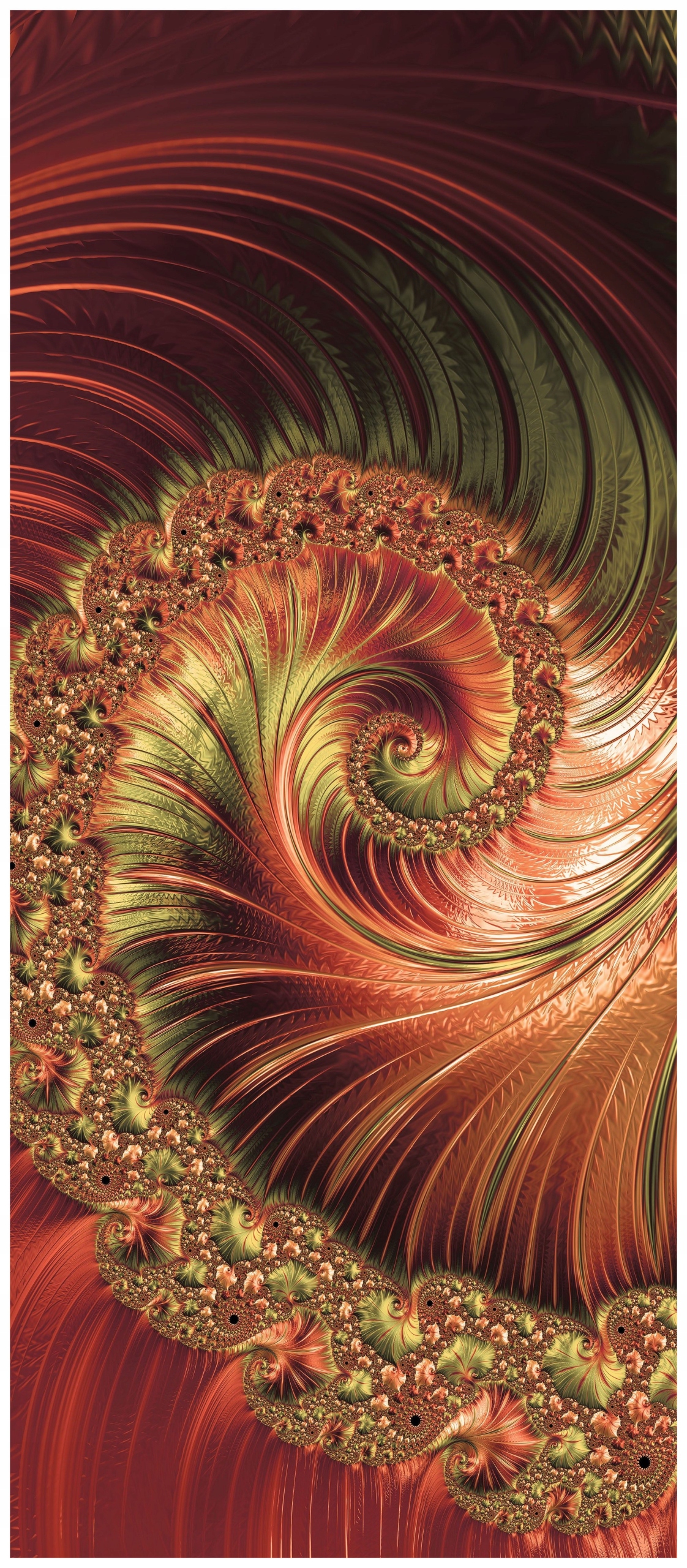 Samolepka Fototapeta Červeno-zlatá spirála abstrakce energie 91x211