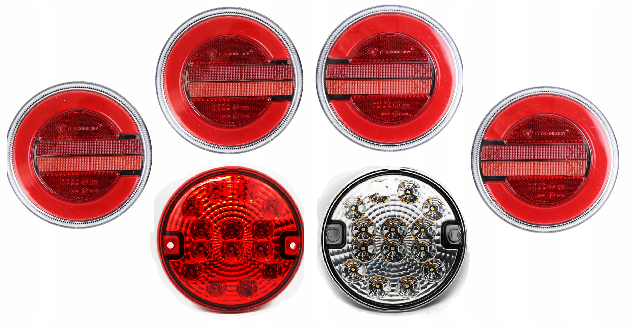 

Zestaw Tir Naczepy Lampy Ledowe 12-24V Led Okrągłe