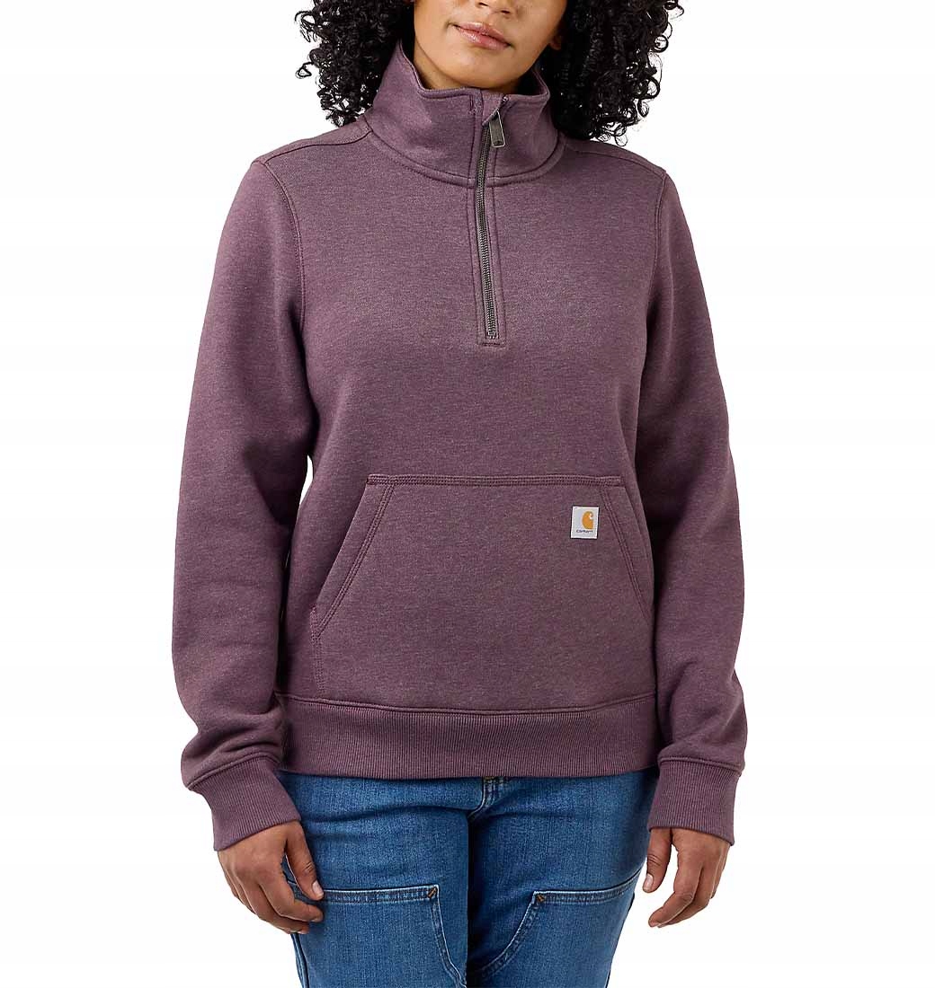 Mikina Carhartt Midweight s krátkým zipem Blackberry