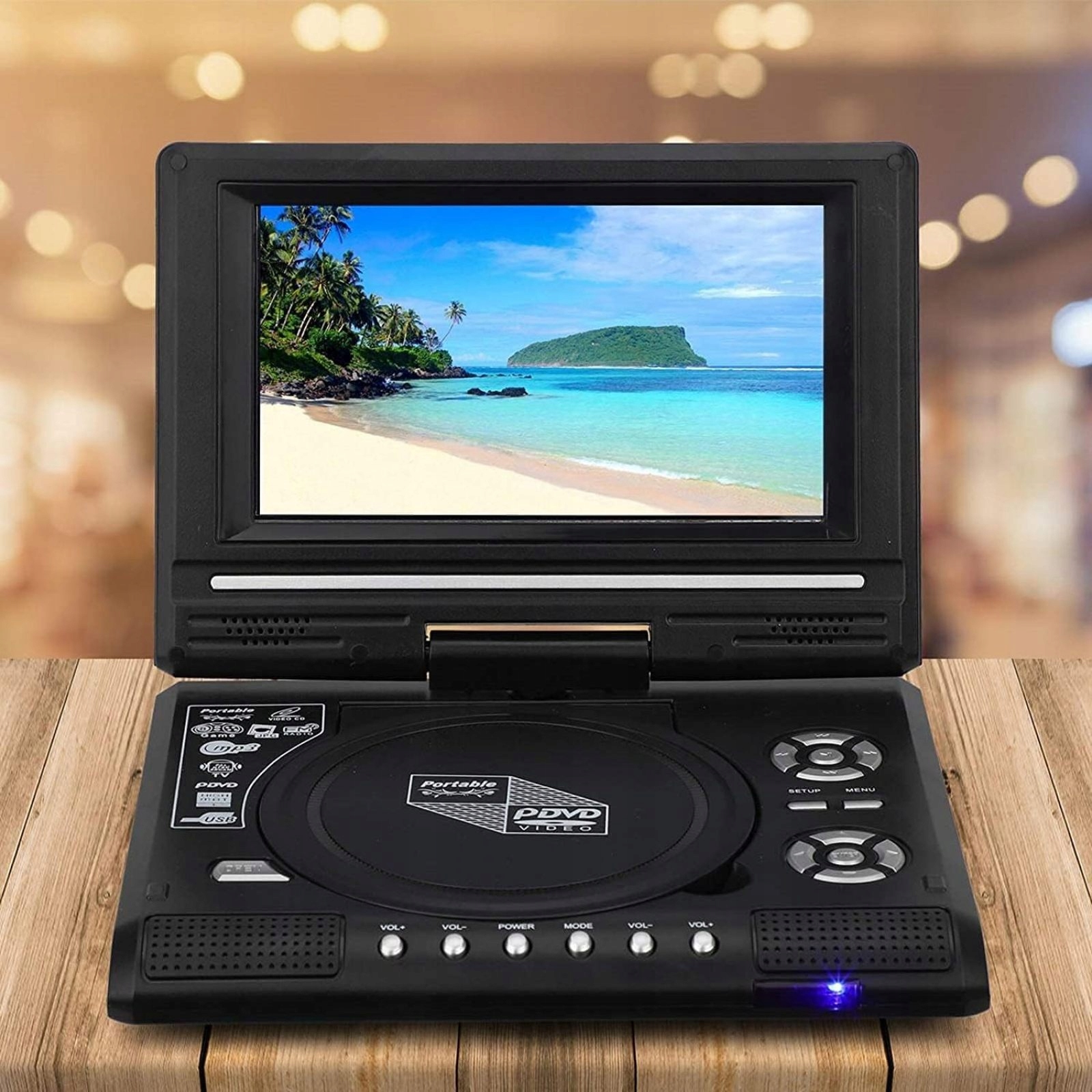 ODTWARZACZ DVD PRZENOŚNY SAMOCHODOWY USB 7,8 CALA 16:9 TFT TV/FM 800mah Marka bez marki