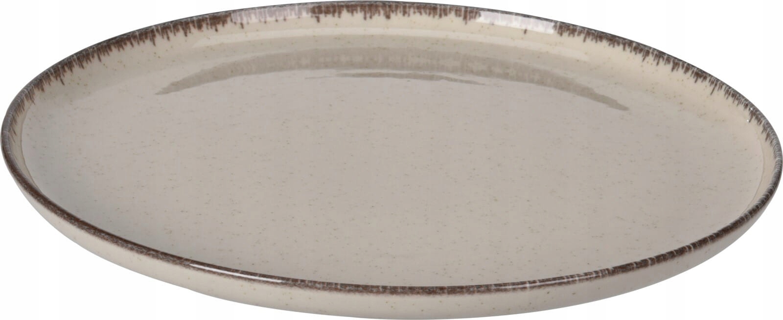 

Talerz obiadowy porcelanowy beżowy 27 cm