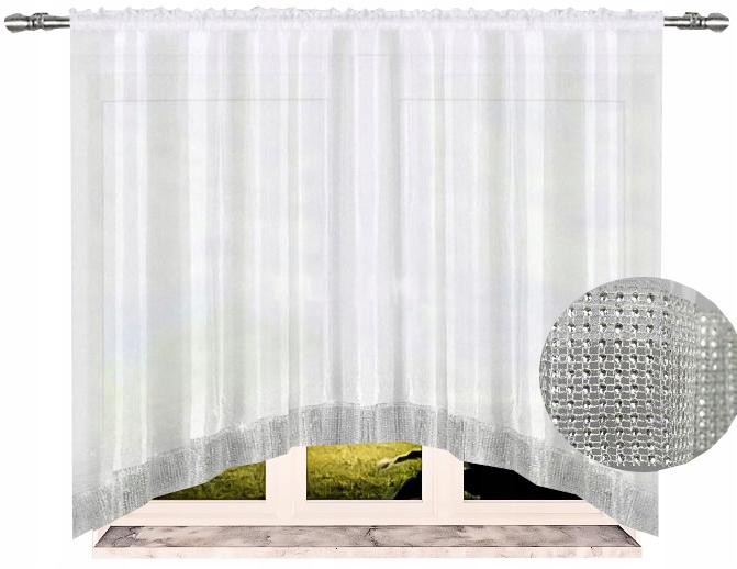 

Firana Cyrkonie w Łuk 150x200 cm firanki Diamenty