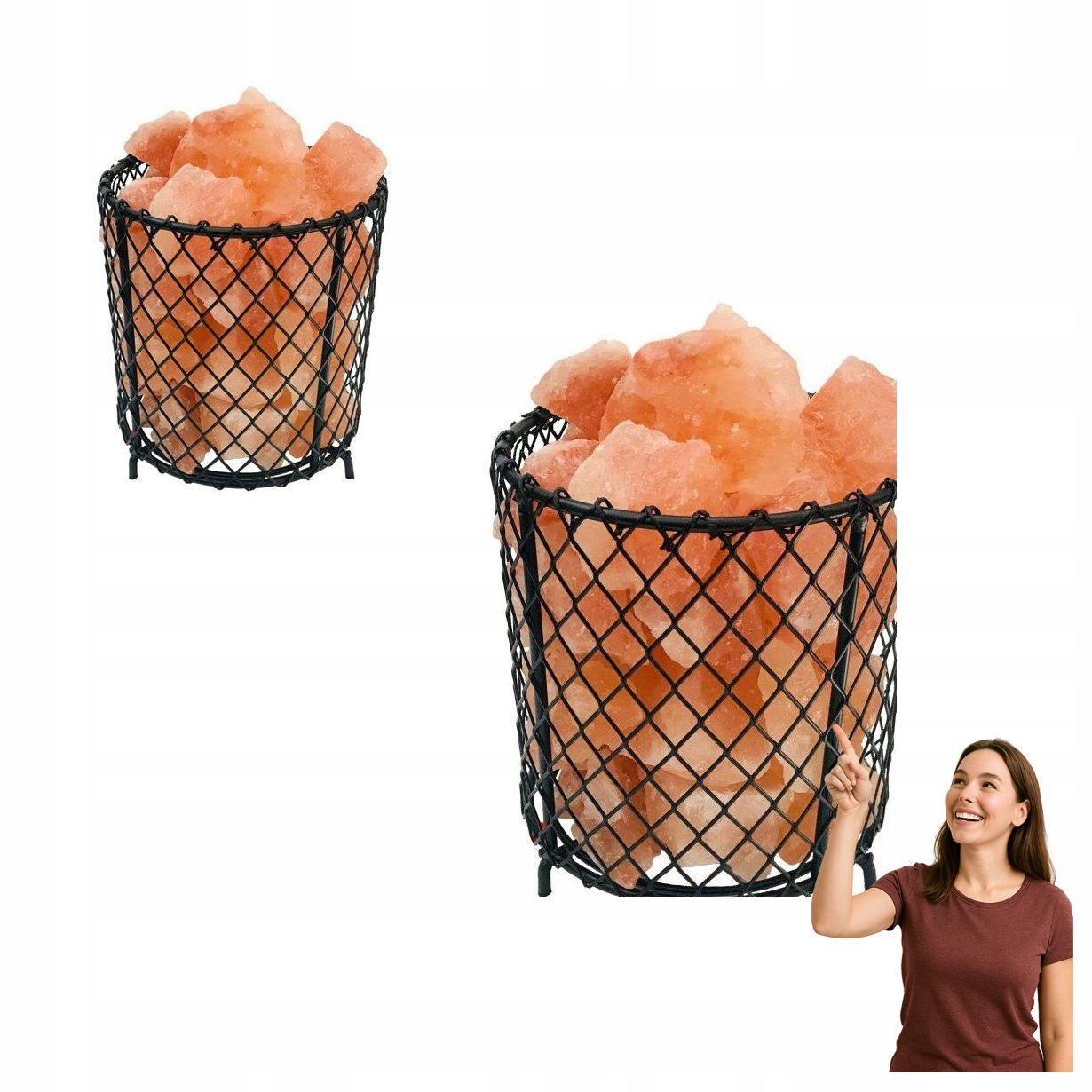 Dekorativní solná stolní lampa Stone 28304 Globo