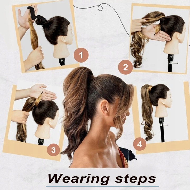 DOCZEPIANY KUCYK KITKA dopinka TRESKA KOLORY Rodzaj damska