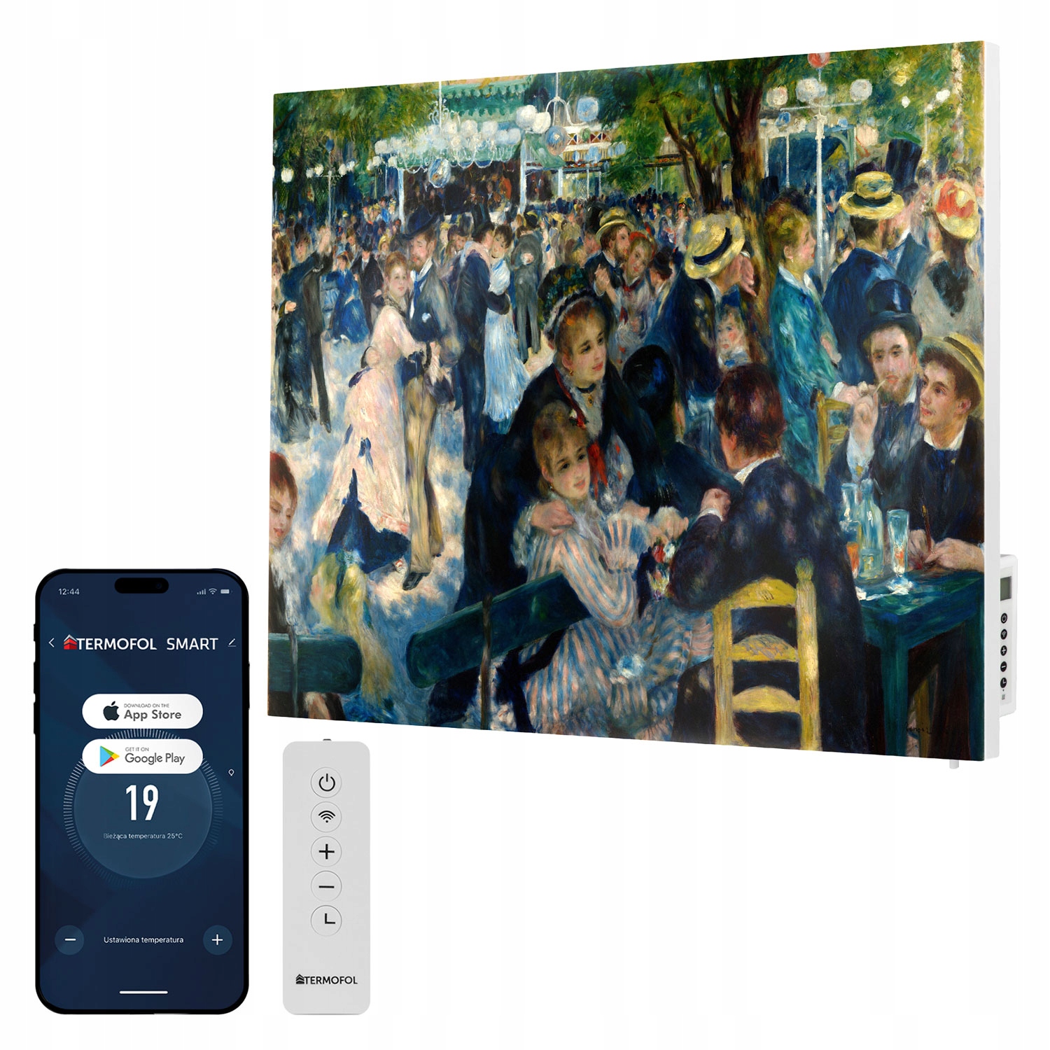 Infračervený ohrievač obraz Tanec moulin de la galette 500W 85x60 cm WiFi
