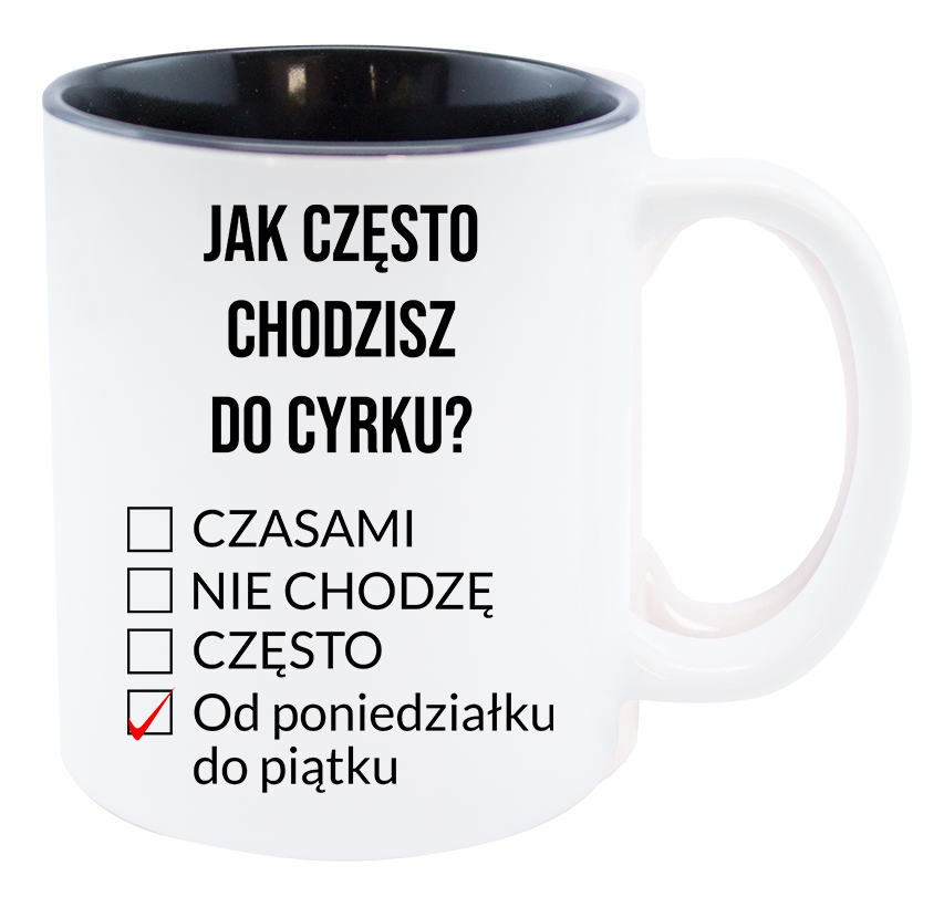 

Kubek Cyrk Różne Smieszne Nadruki Różne