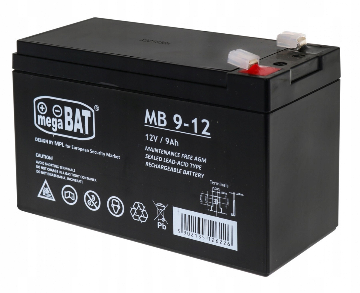 

Akumulator 12V/9Ah do samochodów i motorków