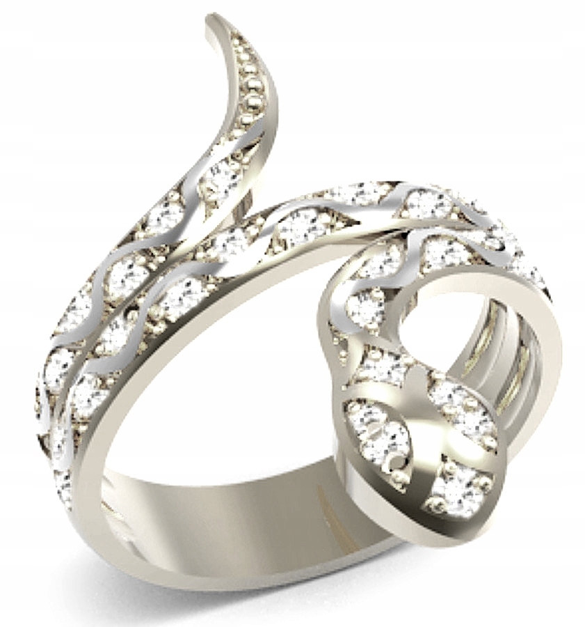 Stříbrný Prstýnek Zmije Had Obepínající Prst 925