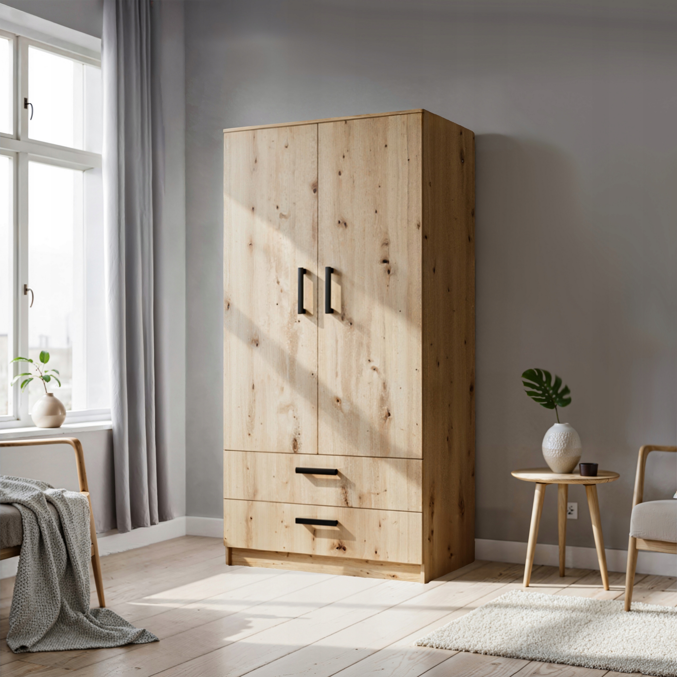 Dovi Šatní Skříň s výklopnými dveřmi 90 cm, dub Artisan