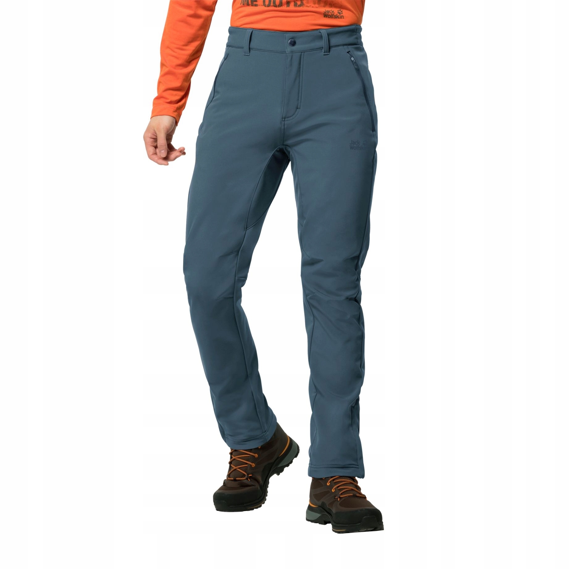 SPODNIE JACK WOLFSKIN ZENON SOFTSHELL MĘSKIE 52 L Właściwości oddychające wiatroszczelne