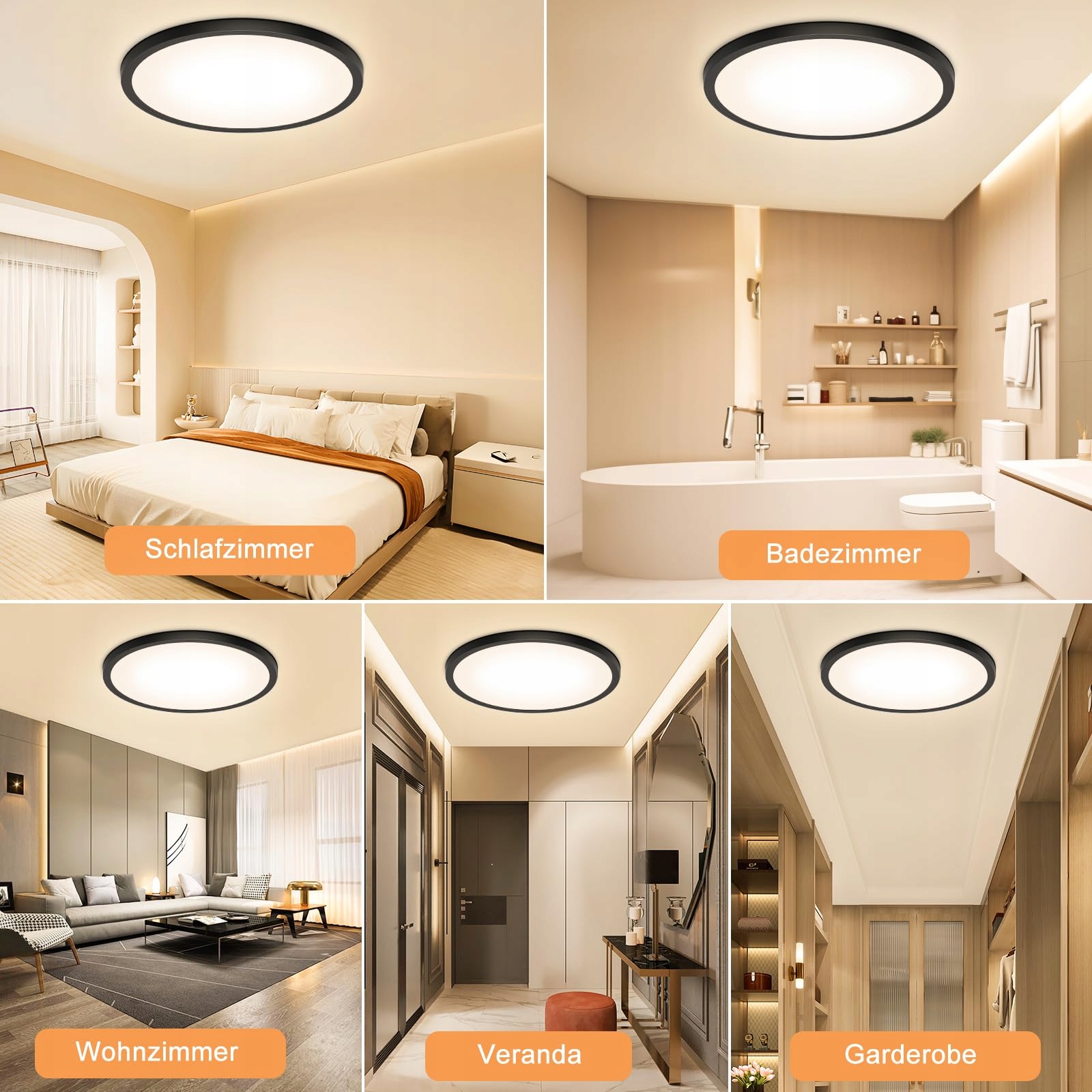LED OUILA Nowoczesna Lampa Sufitowa LED 18W 3000K IP44 — miniatura 7