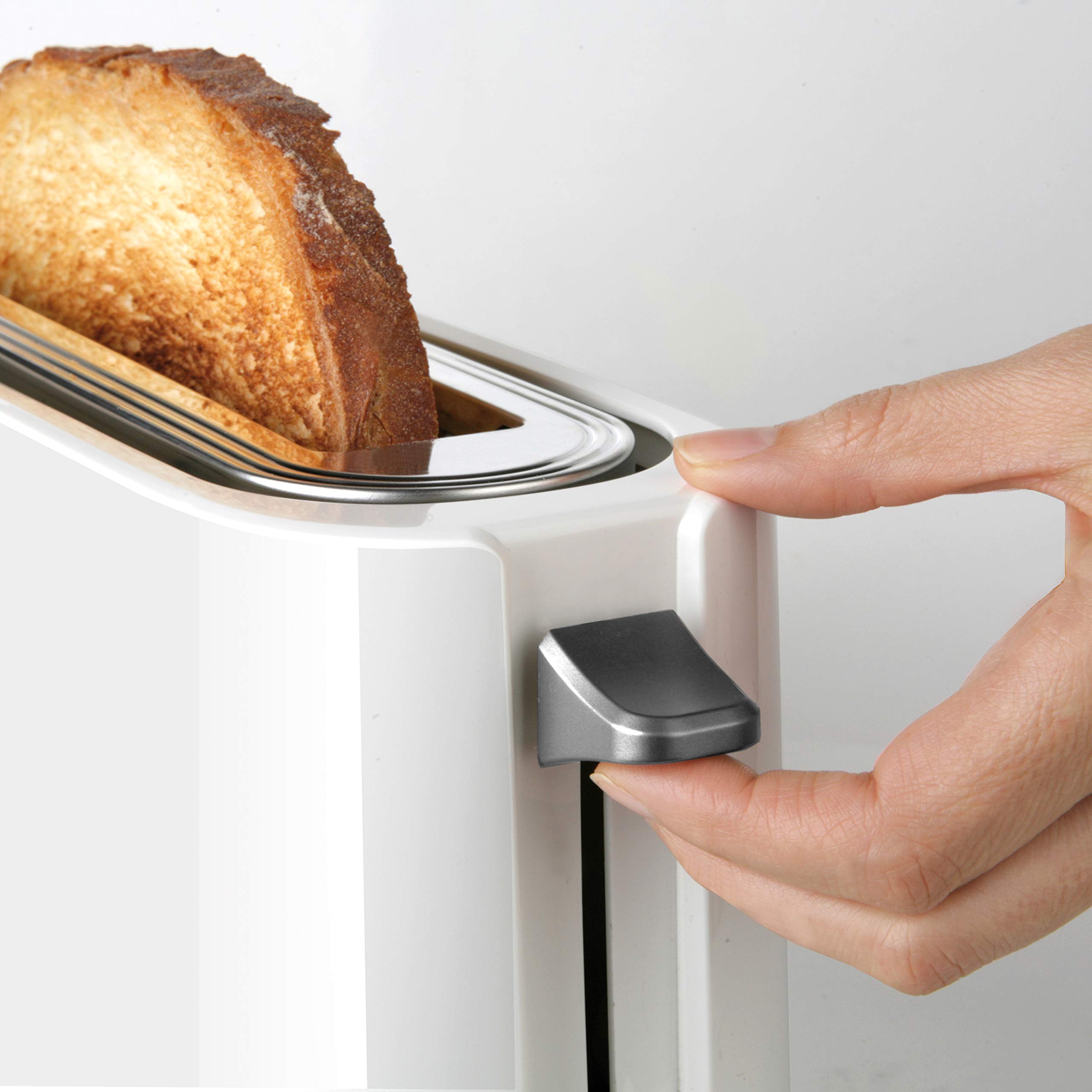 BLACK+DECKER Toster 1000W Duży Otwór 7 Stopni High Lift Biały — miniatura 3