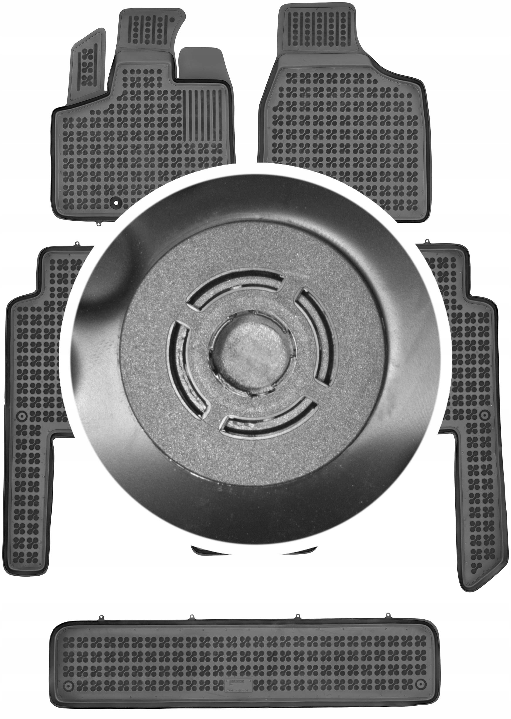 Grand Voyager V 7os 2005-2011 Gumové rohože do auta Upevnenie