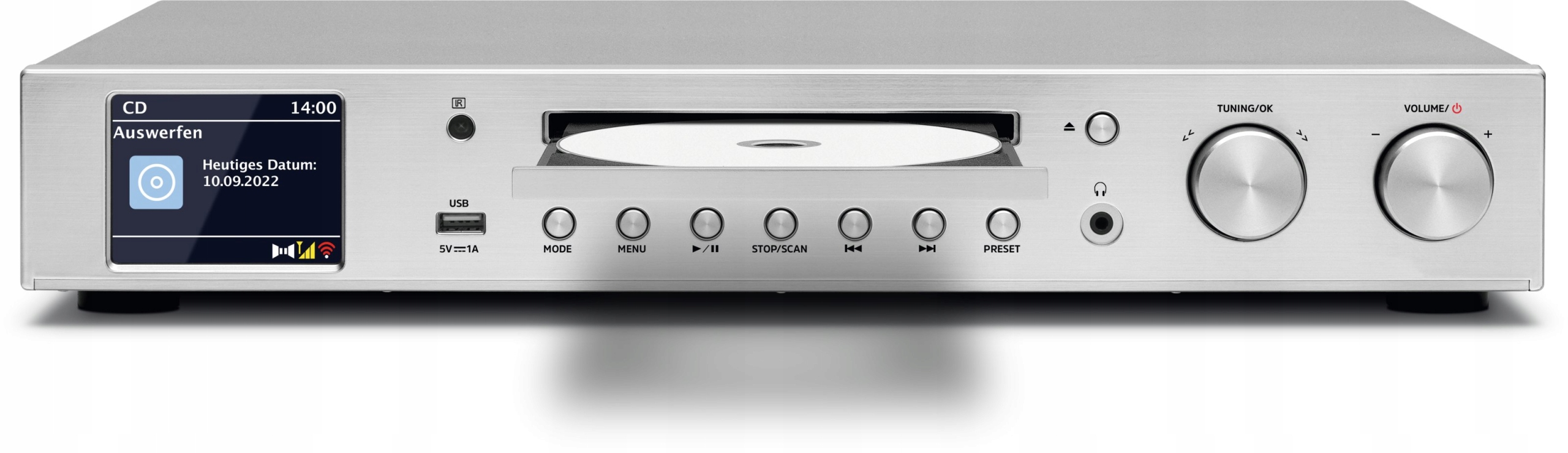 Odtwarzacz Płyt CD MP3 Tuner Radio DAB+ Internetowe WiFi Spotify Bluetooth Kod producenta Odtwarzacz CD Radio Internetowe WiFi FM DAB+