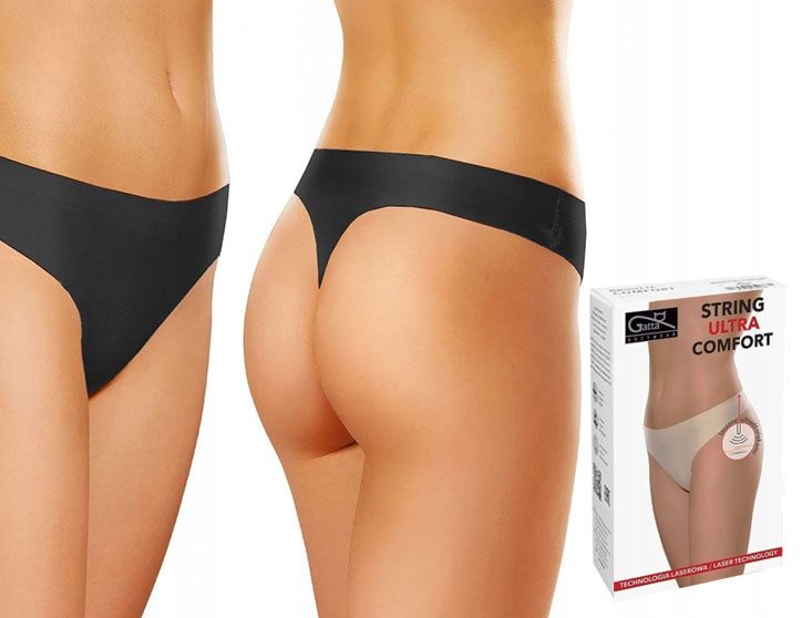 

Gatta Stringi Comfort, bezszwowe, Czarne, S