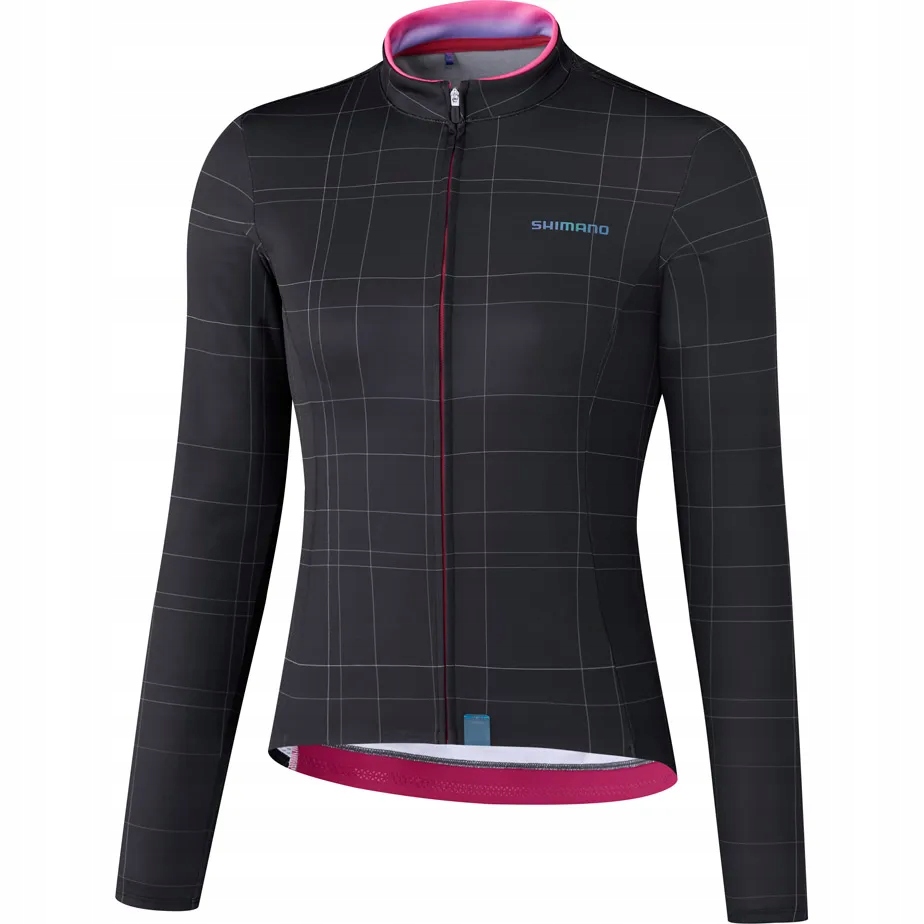 Damska bluza ocieplana Shimano Kaede Wind Thermal Jersey black pink L