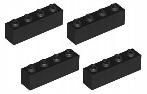 

Lego cegła 1x4 czarna 4 szt. 3010 Nowa