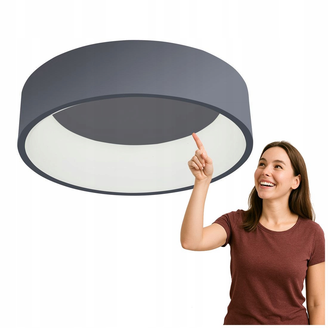 Stropné Svietidlo Moderný Chiara Sivý Led do interiéru Italux