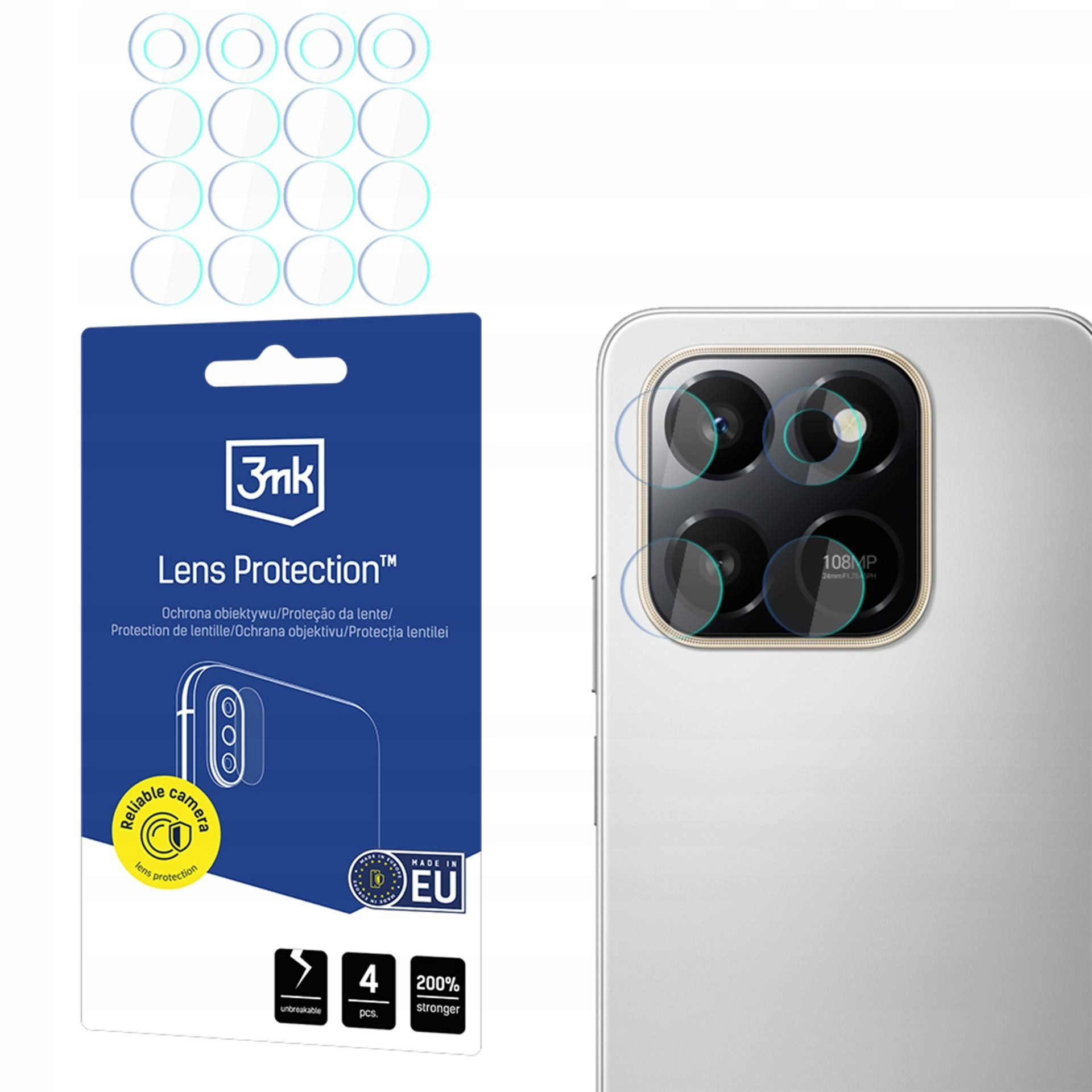 4x Szkło na obiektyw aparatu do Honor X7D 3mk Lens Protection