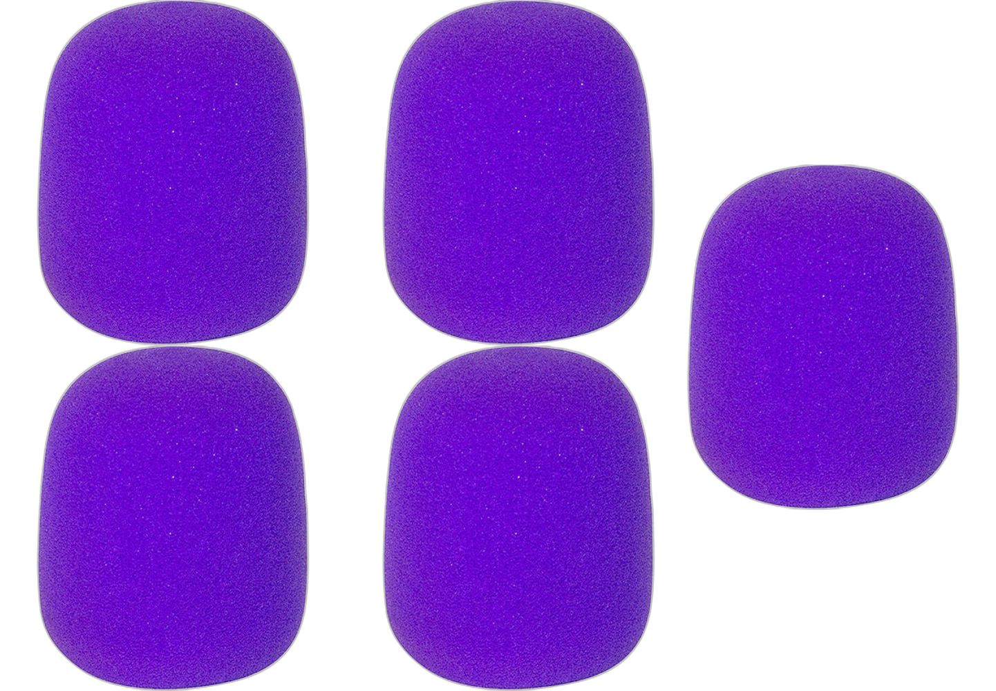 GĄBKA MIKROFONOWA OCHRONNA OSŁONKA NA MIKROFON 70X60MM FIOLETOWA 5 SZTUK Marka bez marki