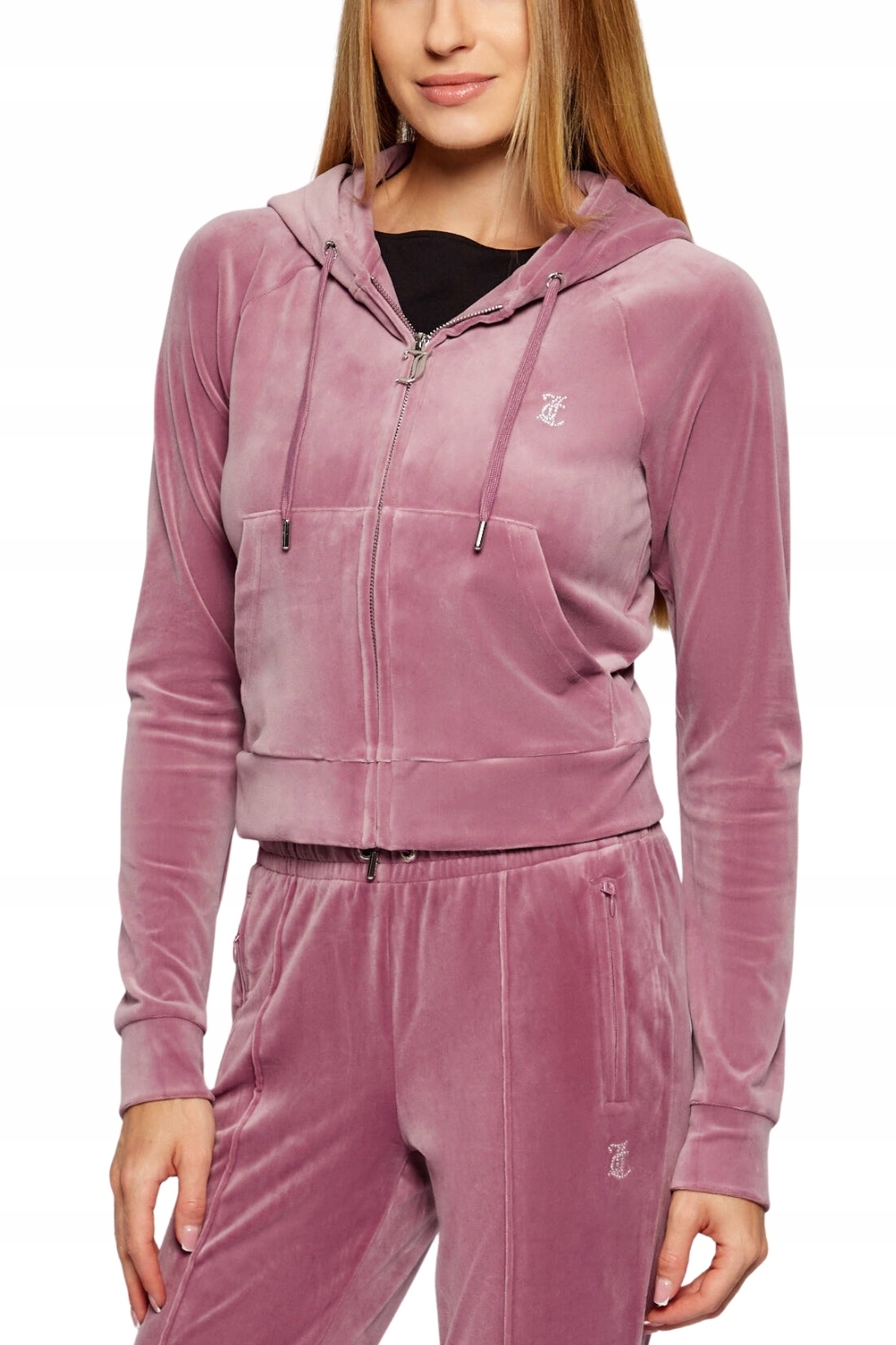 Juicy Couture Levandulová mikina Madison Outline Hoodie M