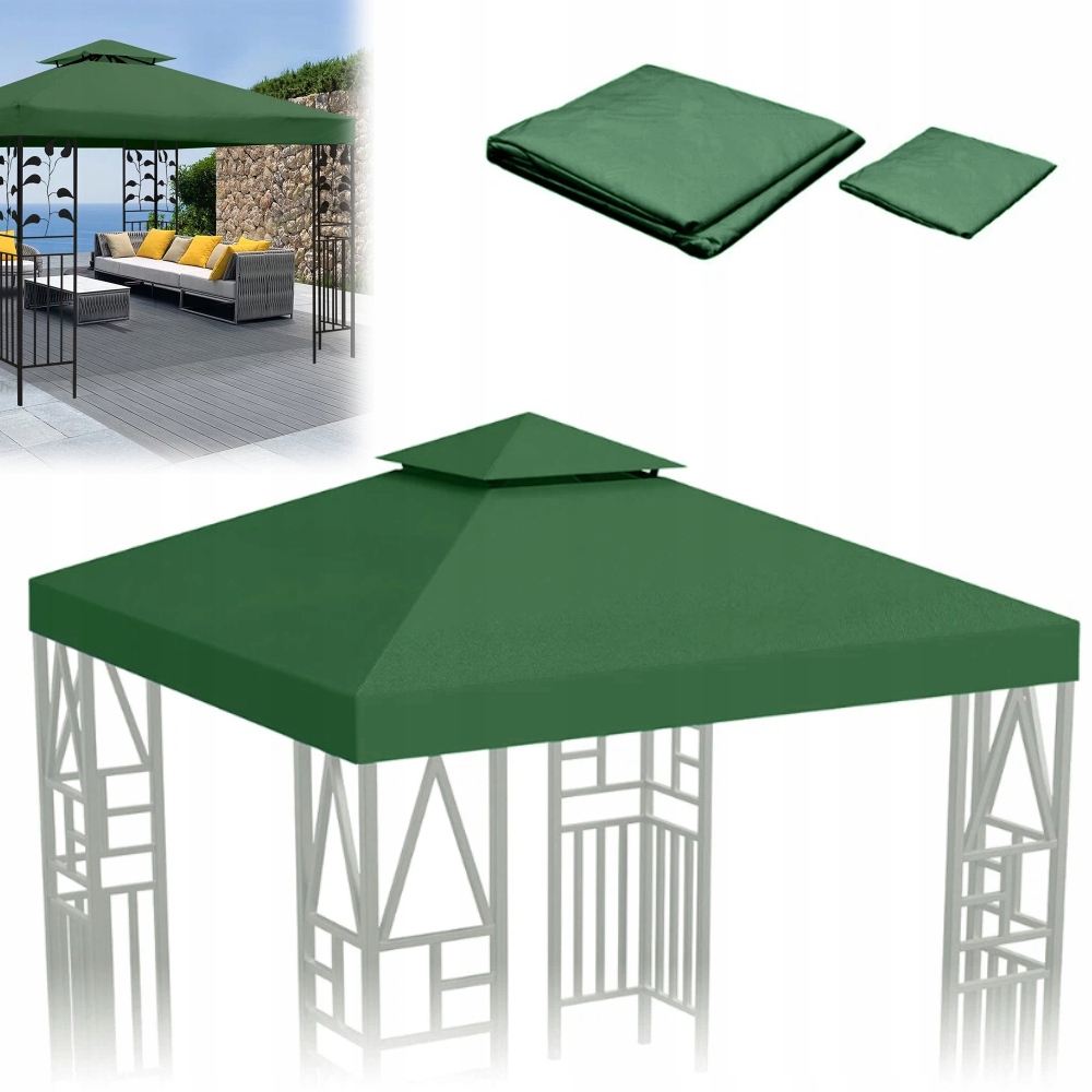 Zastřešení pro zahradní pavilon, střecha 3X3M, voděodolné, nové