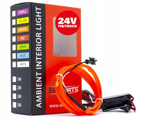 

Światłowód Led Neon Czerwony 3m 24V Tir Bus