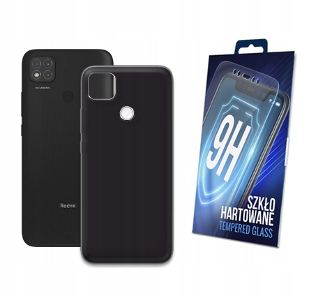 

Czarne Etui Szkło do Xiaomi Redmi 9C Case Case