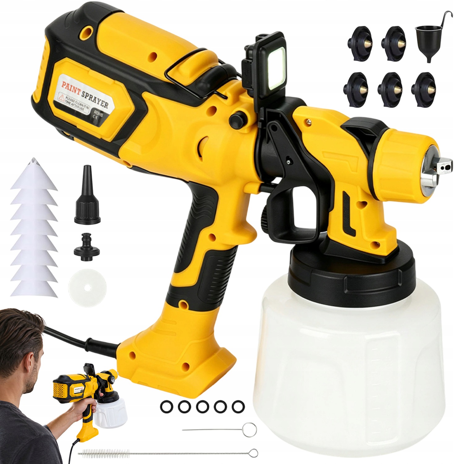 Elektrická Stříkací Pistole 850 W S Tryskami Pro Renovaci Nábytku V Domácnosti