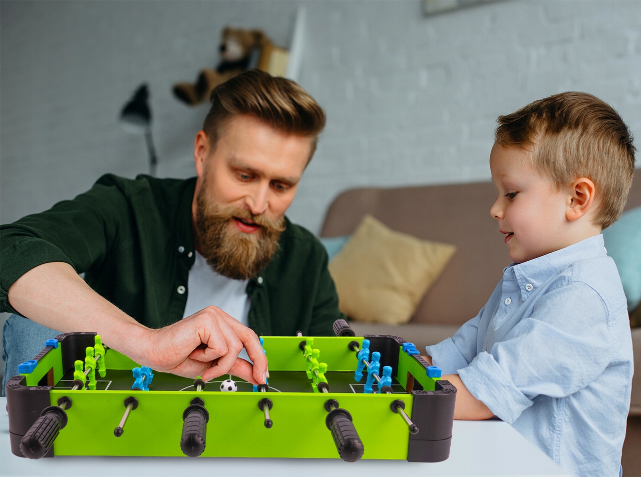 Tragbares Fußball-Tisch-Geschicklichkeitsspiel für Kinder ab 5 Jahren