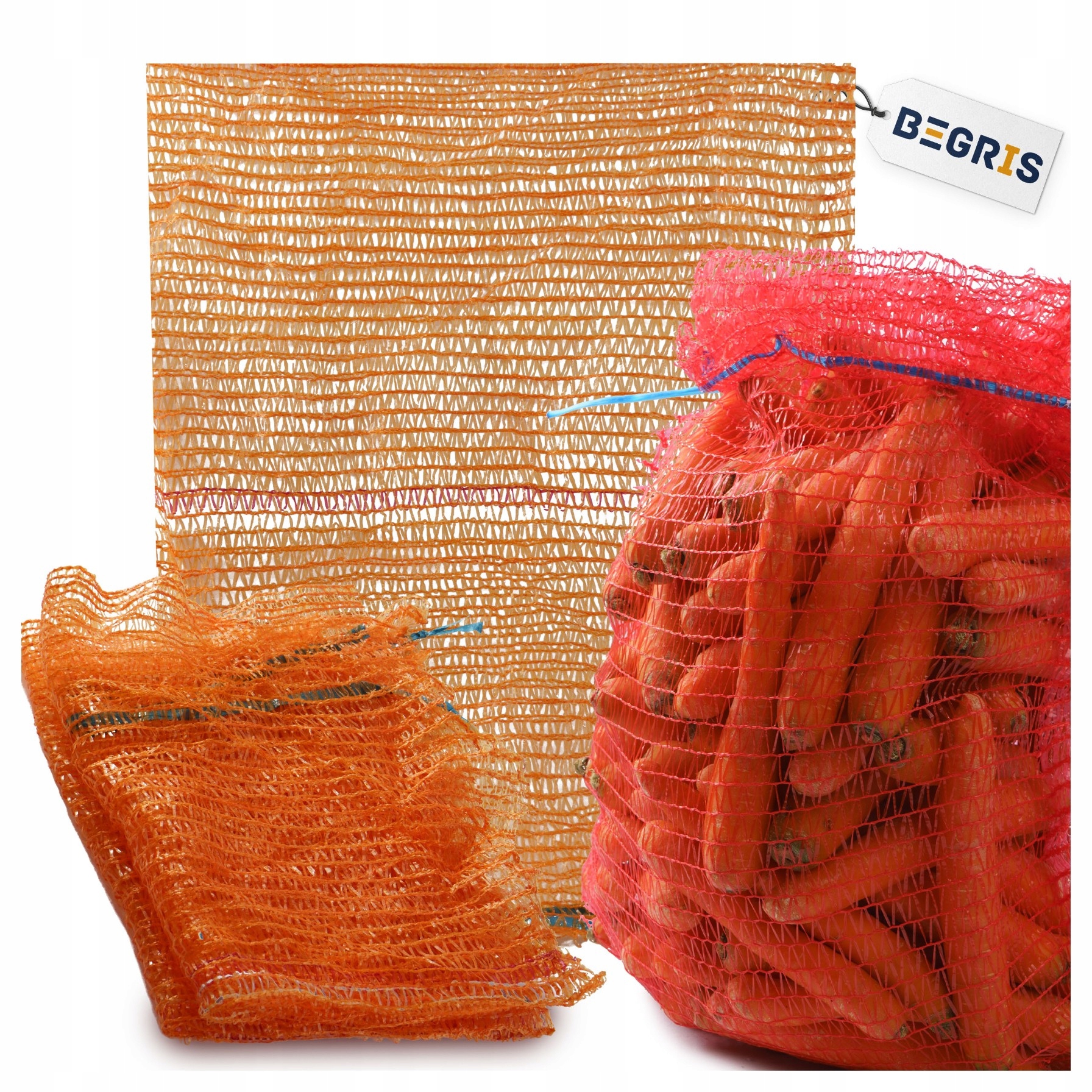 WOREK RASZLOWY 15 KG 42X60 WORKI RASZLOWE POMARAŃCZOWE Z ZACIAGIEM 1 SZT