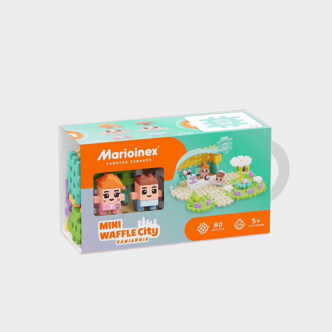 

Marioinex Klocki waffle mini kawiarnia 80 el.