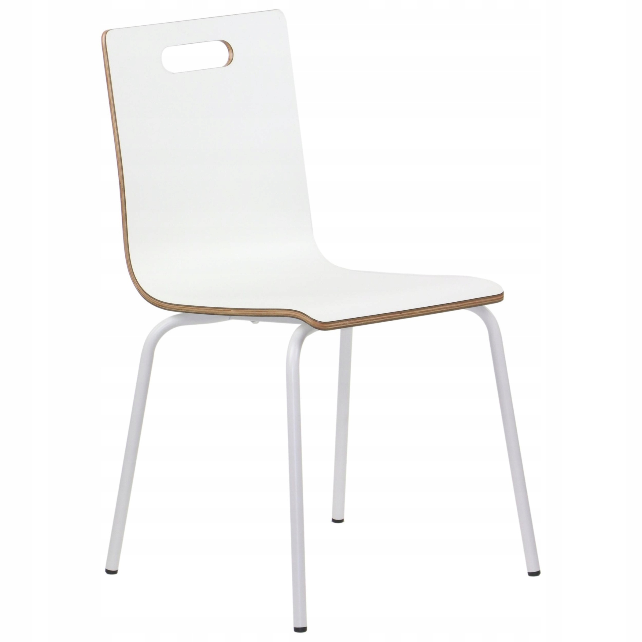 Laminovaná stolička z preglejky Werdi A biela/biela