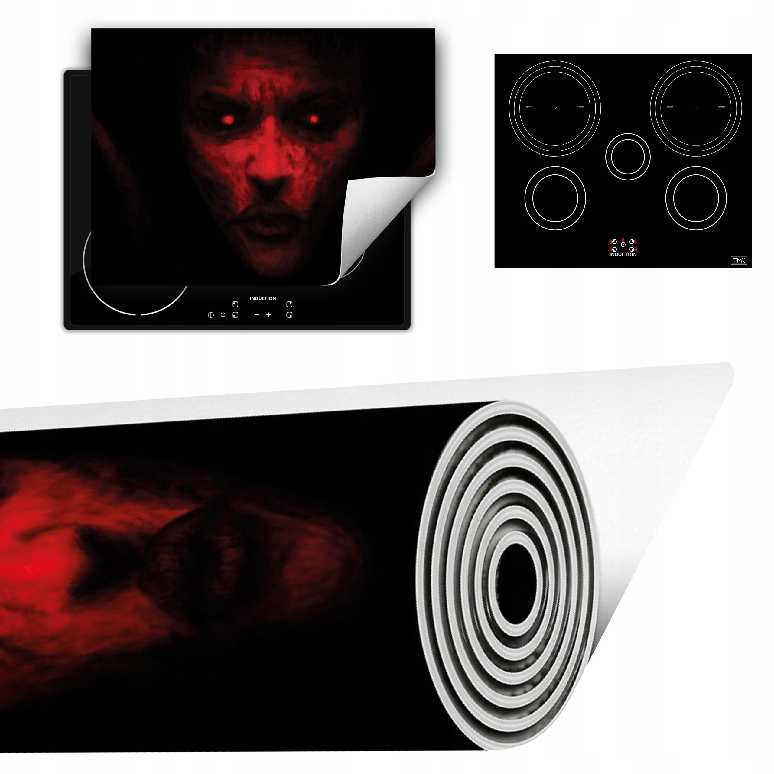 Vinylová Podložka Do Kuchyně Více Místa 70x52 černá čert