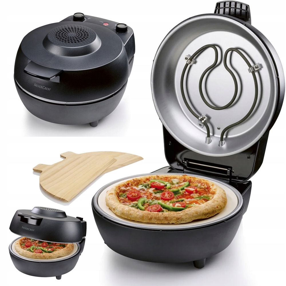 Pec na pizzu Silvercrest 400°C 1200W kameň 2 lopatky Vysokoteplotná