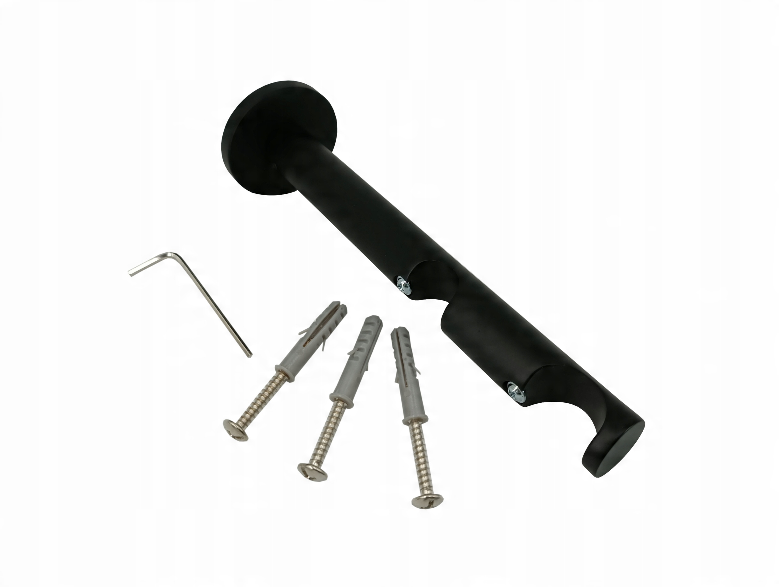 

Wspornik Prosty Podwójny karnisza fi25+19mm Czarny