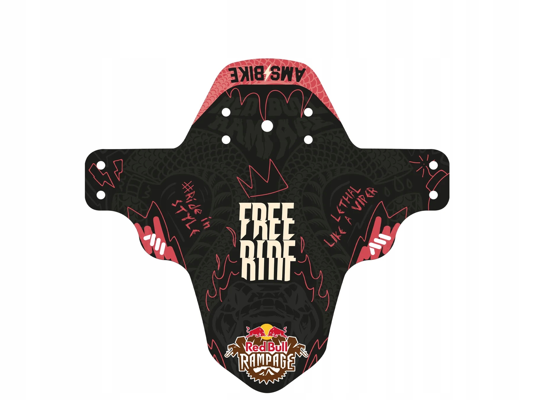 Przedni Błotnik Rowerowy Ams Mud Guard Red Bull Rampage Mtb Downhill
