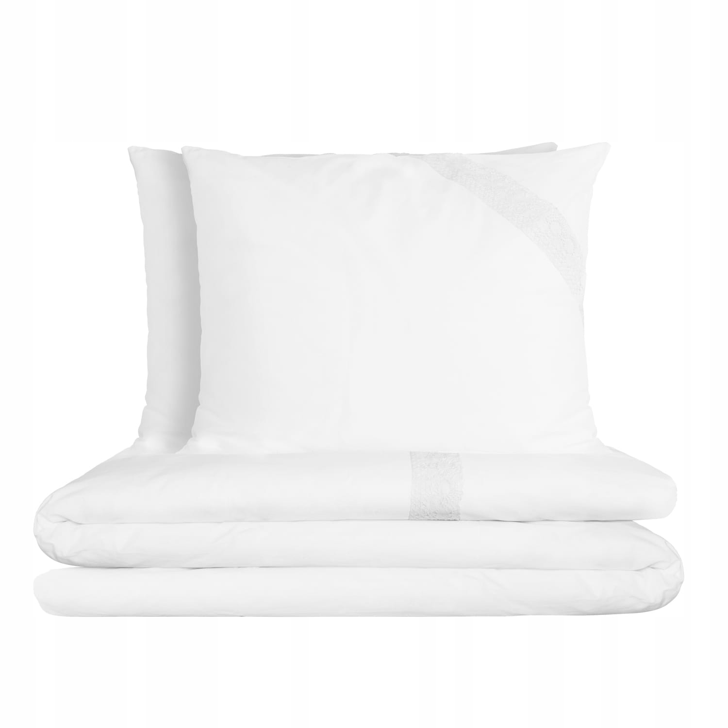 Retro bavlnené Posteľná Bielizeň 200x220 biele s Maxi čipkou