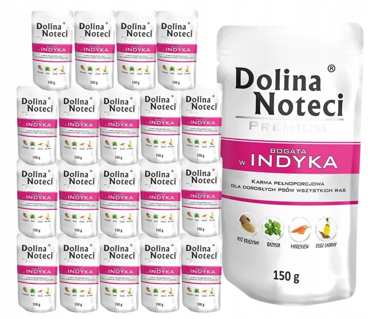 Levně Dolina Noteci Premium vlhké krmivo pro psy bohaté na krůtu 20x150 g