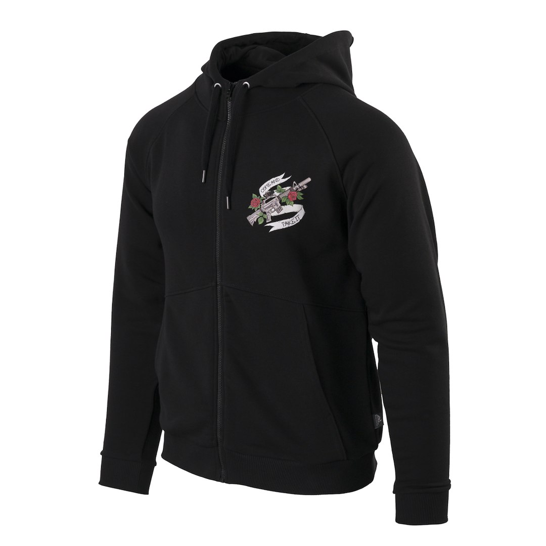 Mikina Come and take it Hoodie Fullzip černá