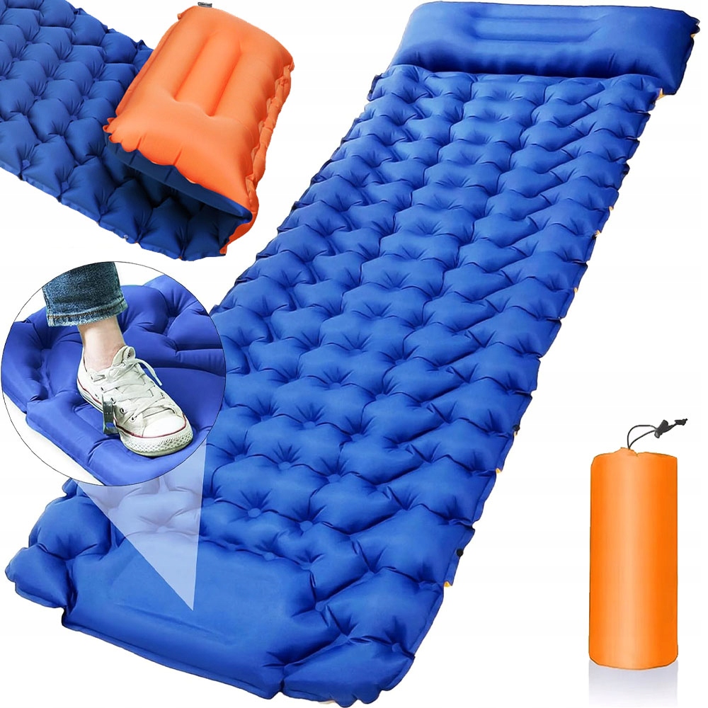 Matrace Samonafukovací podložka 198x72x8 cm s polštářem