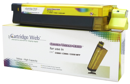 Toner Cartridge Web Yellow Oki C5800 náhrada 43324421