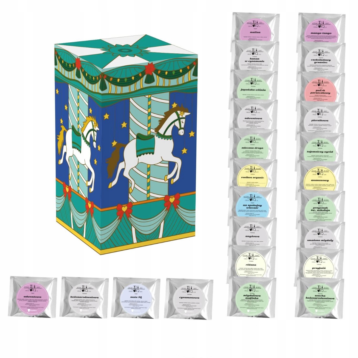 Адвент-календарь Cup&You Magic Time, подвесной, 24 вида чая и молотого кофе — фото 5